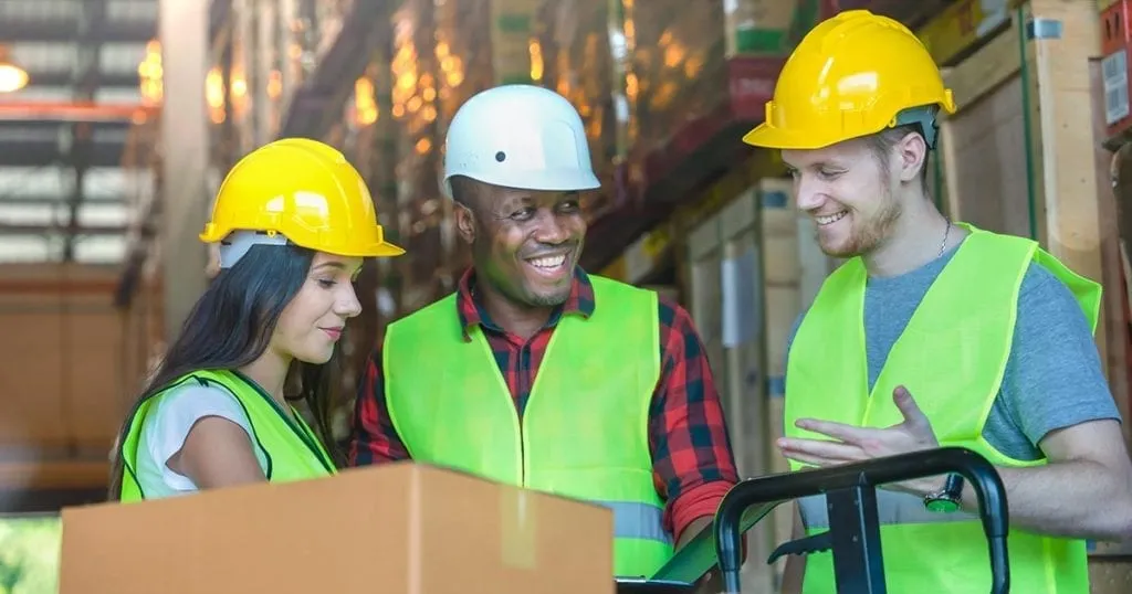 Manufacturing warehouse team